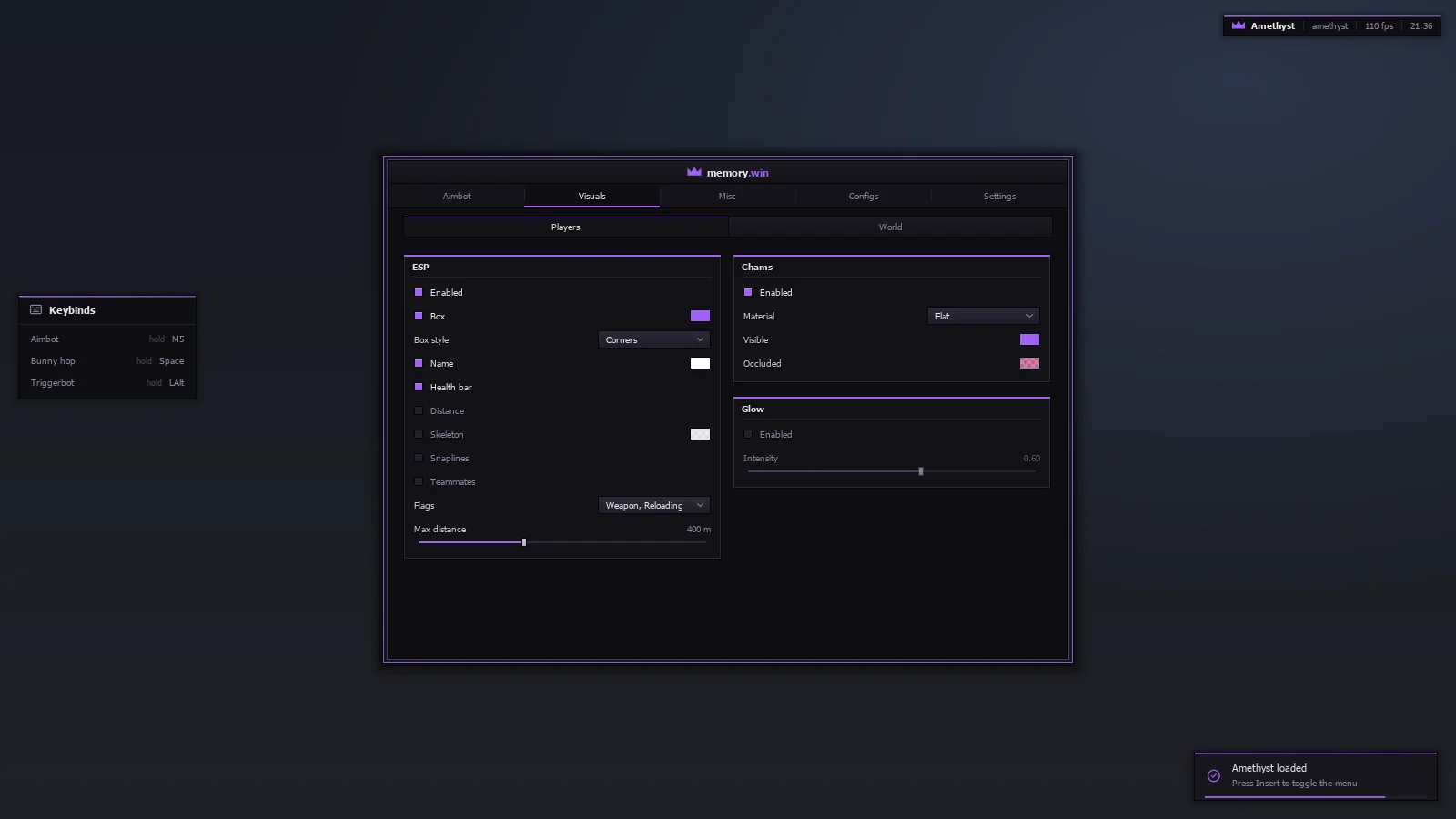 Amethyst visuals