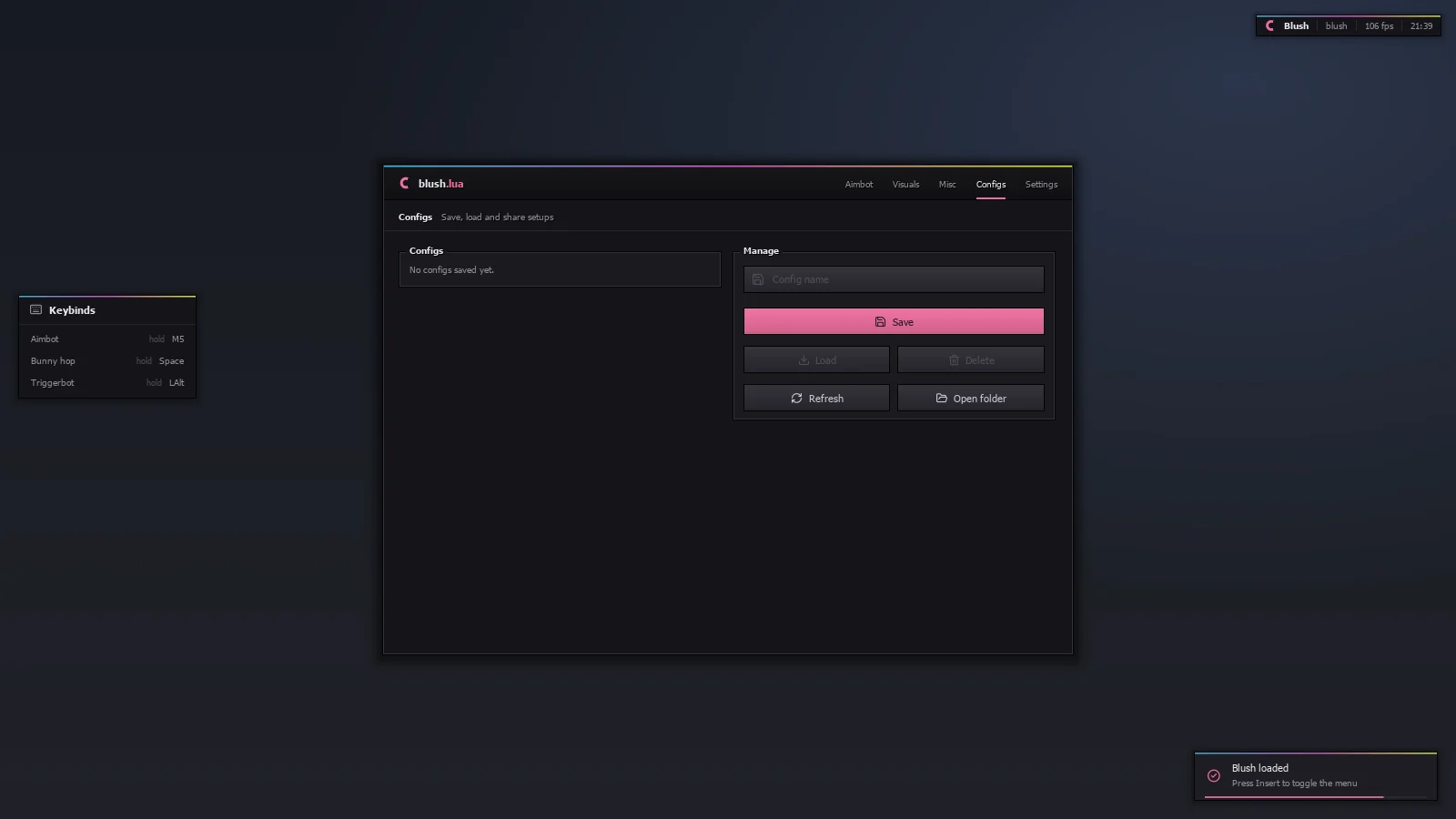 Blush configs
