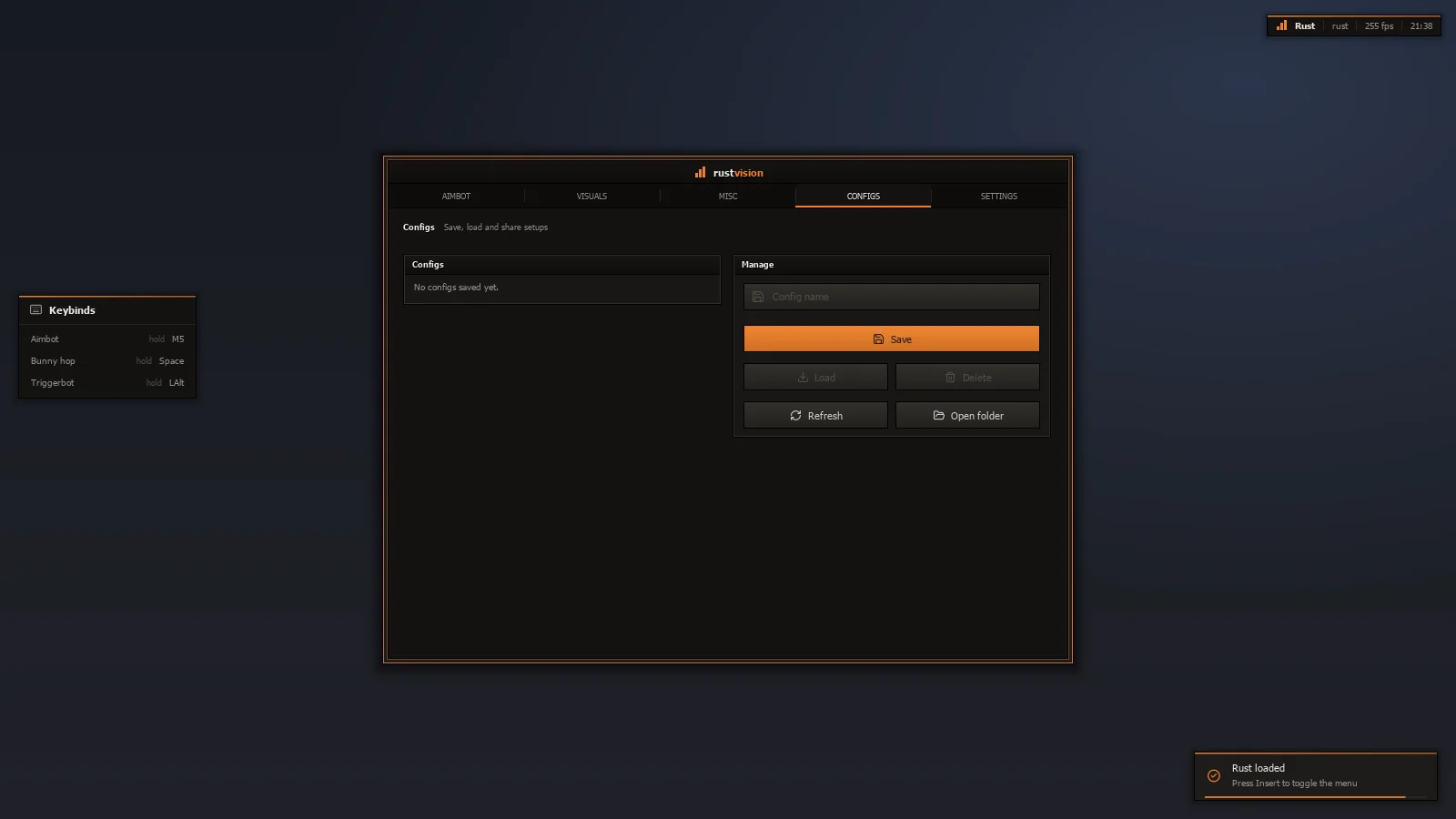 Rust configs